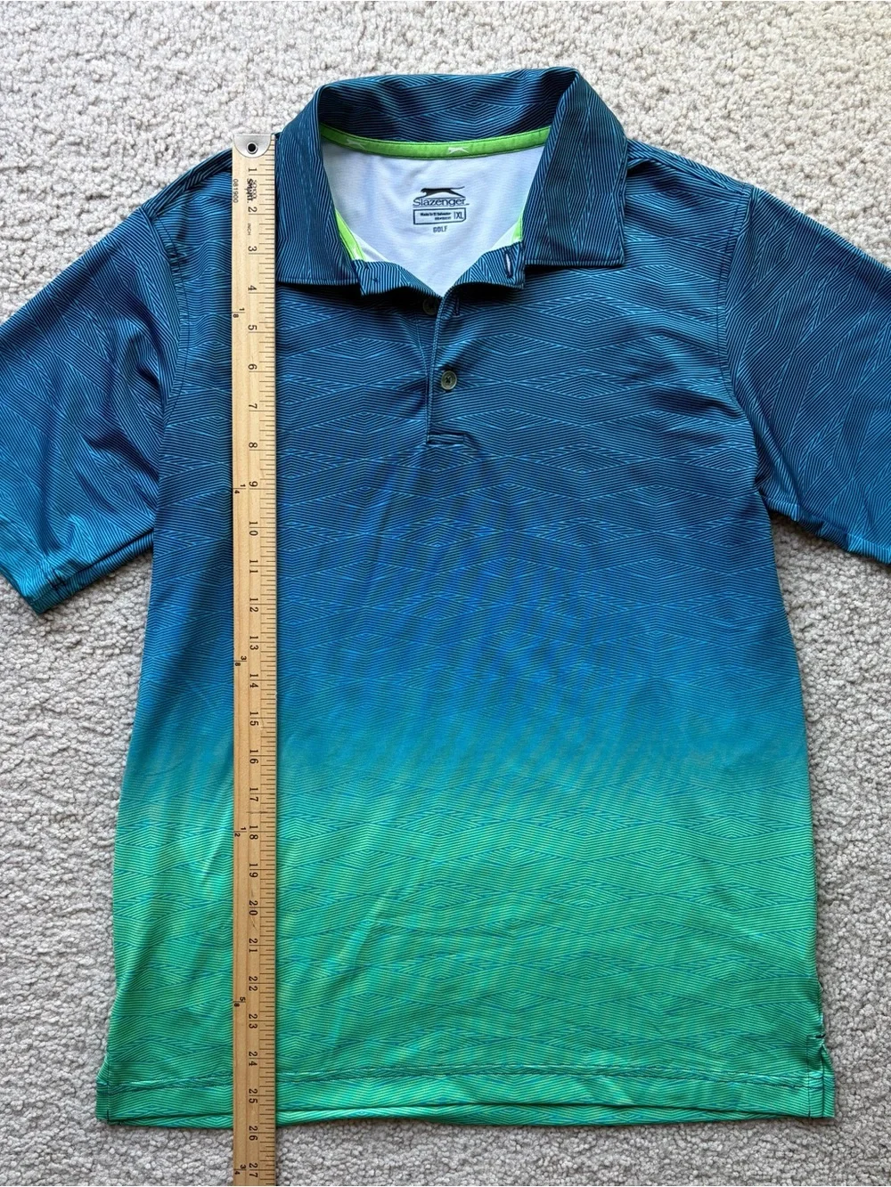 Boy’s Blue-Green Gradient Golf Polo Shirt